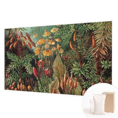 Modern wall mural for bedroom with an exotic garden motif