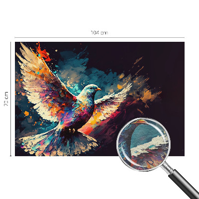 Modern wall mural for living room with a colorful bird design