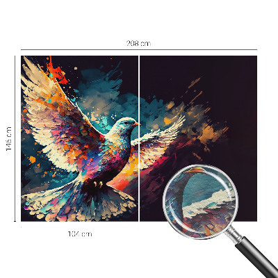 Modern wall mural for living room Colorful bird