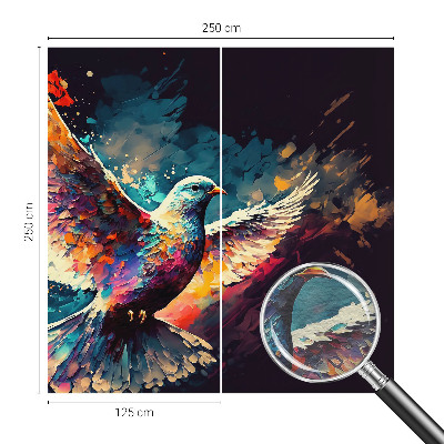 Modern wall mural for living room Colorful bird