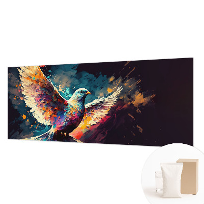 Modern wall mural for living room with a colorful bird design