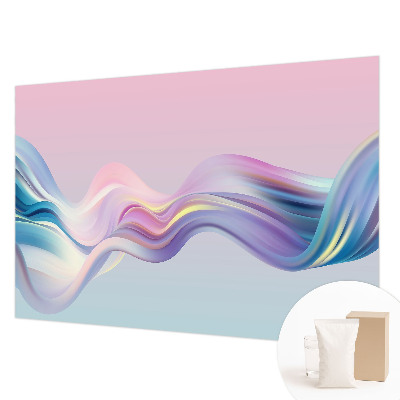 Premium wall mural for bedroom with a colorful waves design
