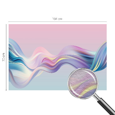 Premium wall mural for bedroom with a colorful waves design