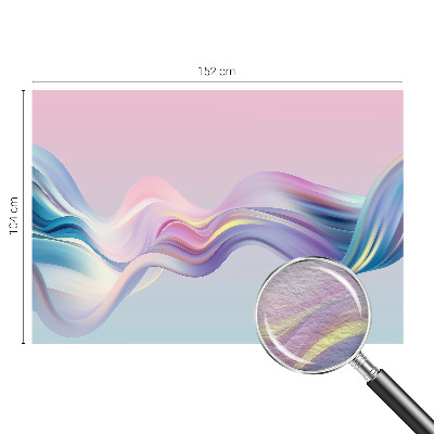 Premium wall mural for bedroom with a colorful waves design