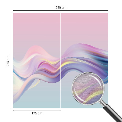 Premium wall mural for bedroom with a colorful waves design