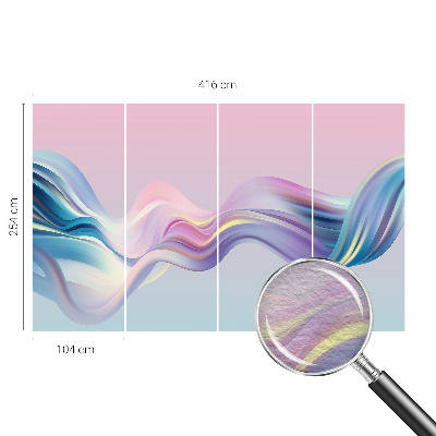 Premium wall mural for bedroom Colorful waves