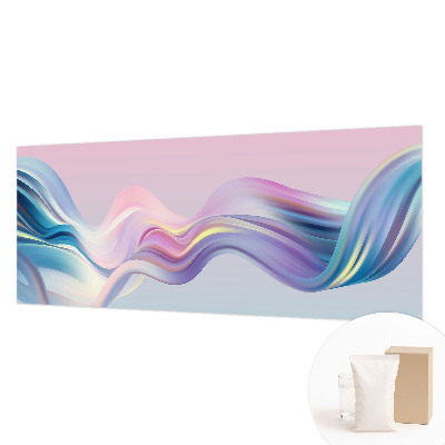 Premium wall mural for bedroom with a colorful waves design