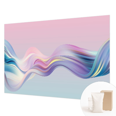Premium wall mural for bedroom with a colorful waves design