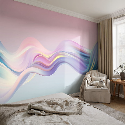Premium wall mural for bedroom Colorful waves