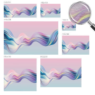 Premium wall mural for bedroom Colorful waves