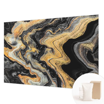 Non-woven wall mural with a kaleidoscope of lines design