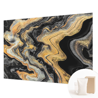 Non-woven wall mural with a kaleidoscope of lines design