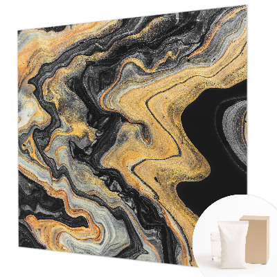 Non-woven wall mural with a kaleidoscope of lines design