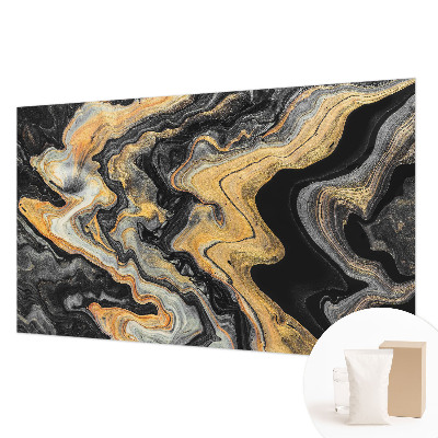Non-woven wall mural with a kaleidoscope of lines design