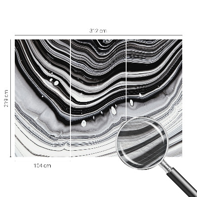 Non-woven photo wallpaper with an optical waves design