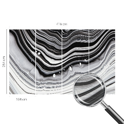 Non-woven photo wallpaper with an optical waves design