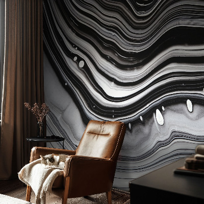 Non-woven photo wallpaper with an optical waves design