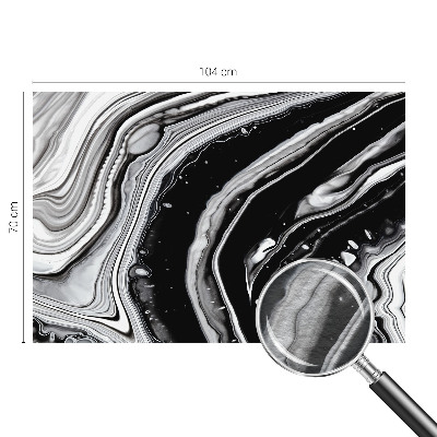 Wallpaper mural with a monochromatic waves design