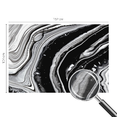 Wallpaper mural with a monochromatic waves design