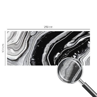 Wallpaper mural with a monochromatic waves design