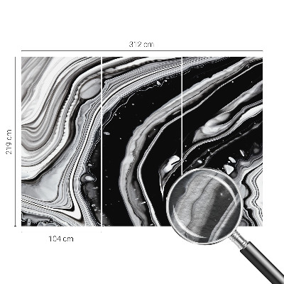 Wallpaper mural Monochromatic waves