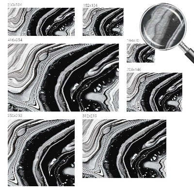 Wallpaper mural with a monochromatic waves design