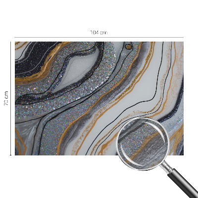 Wall mural with a stone waves pattern