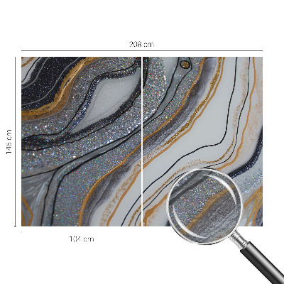 Wall mural with a stone waves pattern