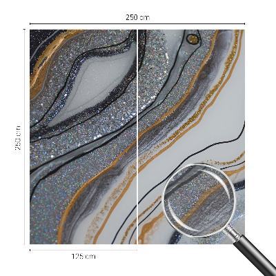Wall mural with a stone waves pattern