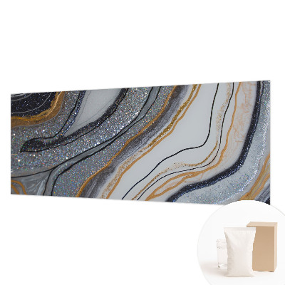 Wall mural with a stone waves pattern
