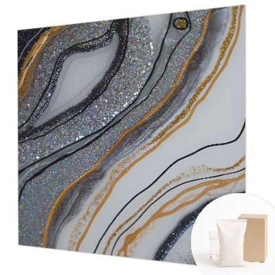 Wall mural with a stone waves pattern