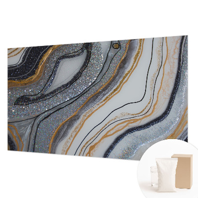 Wall mural with a stone waves pattern