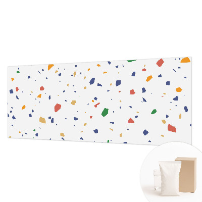 Wall mural for bedroom with a rainbow mosaic design