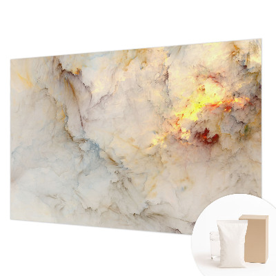 Wall mural for living room with a colorful landscape design
