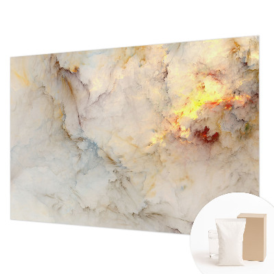 Wall mural for living room with a colorful landscape design
