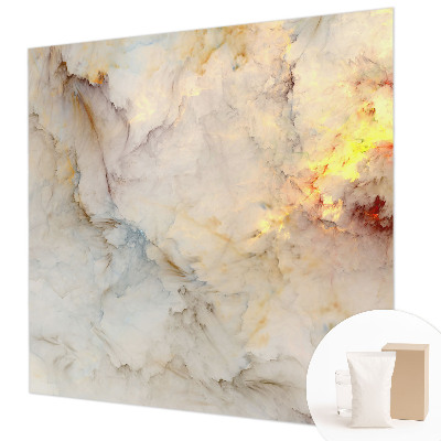 Wall mural for living room with a colorful landscape design