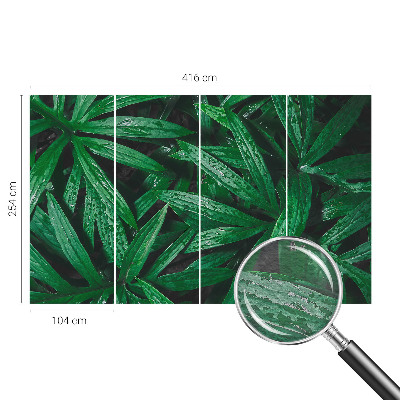 Wallpaper mural for living room with a natural greenery design