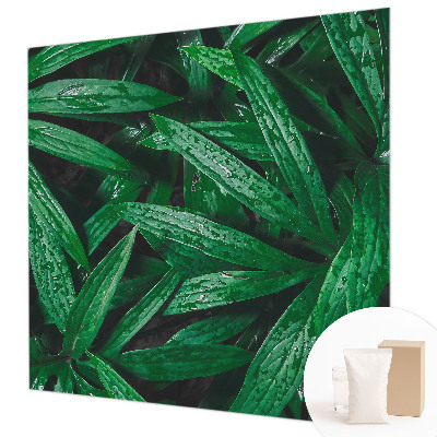 Wallpaper mural for living room with a natural greenery design