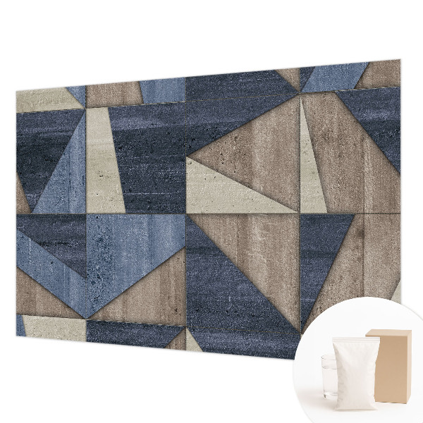 Large wallpaper mural with geometric pattern