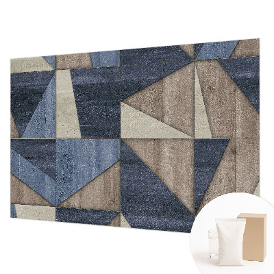 Large wallpaper mural with geometric pattern