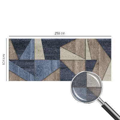 Large wallpaper mural with geometric pattern