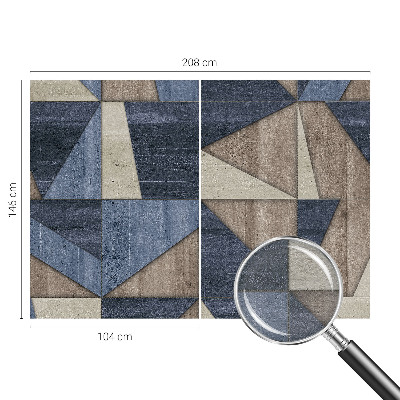 Large wallpaper mural with geometric pattern