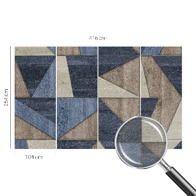 Large wallpaper mural with geometric pattern