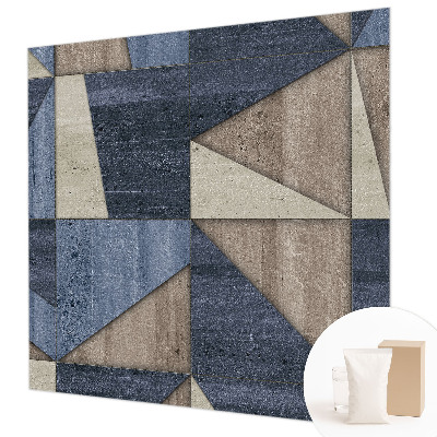 Large wallpaper mural with geometric pattern