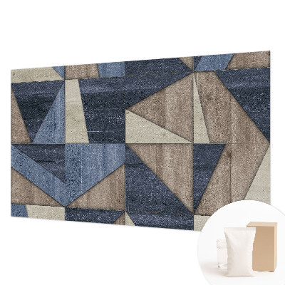 Large wallpaper mural with geometric pattern
