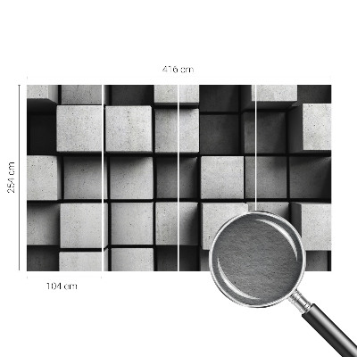 Bedroom wall mural wallpaper Geometric cubes
