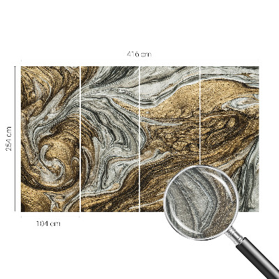 Custom size wall mural with an abstract swirls design