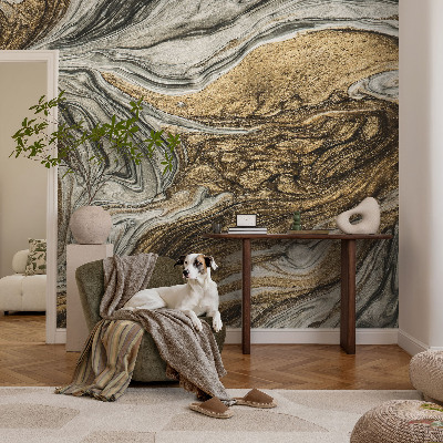 Custom size wall mural with an abstract swirls design