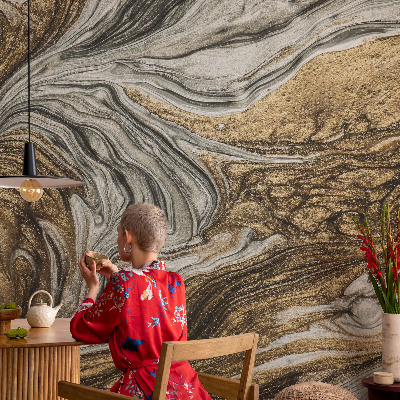 Custom size wall mural with an abstract swirls design