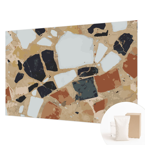 Large wall mural wallpaper with a rustic stone pattern